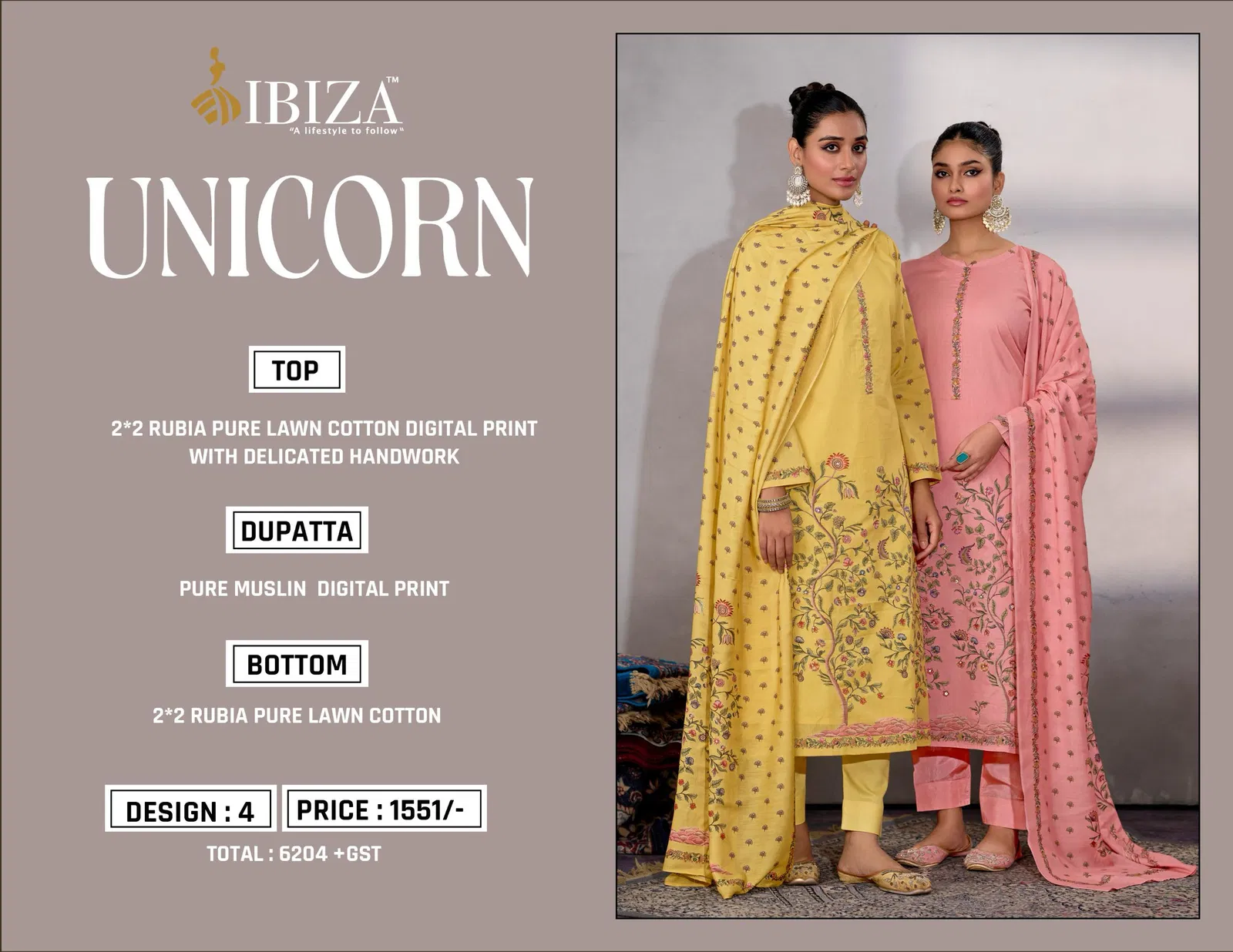 Unicorn By Ibiza Lawn Cotton Printed Salwar Kameez Surat Wholesale Online